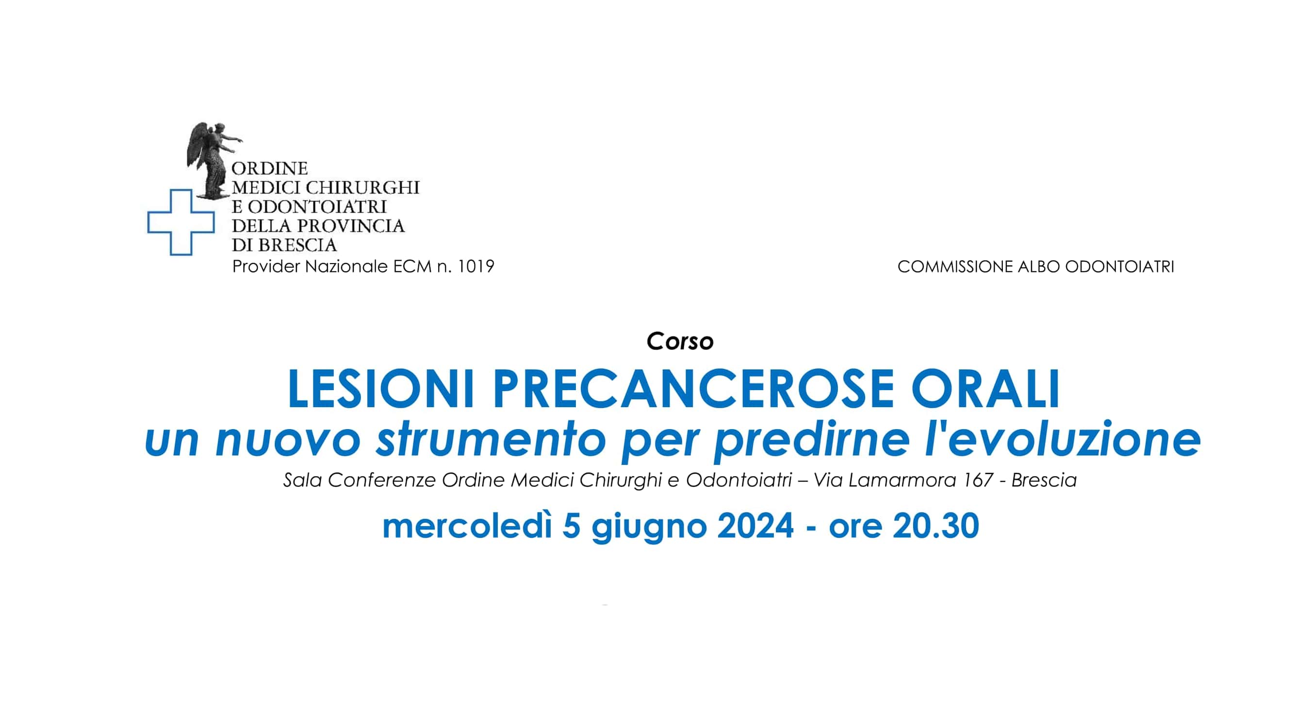 Clicca per accedere all'articolo Lesioni precancerose orali: un nuovo strumento per predirne l'evoluzione - Brescia, 5 giugno 2024